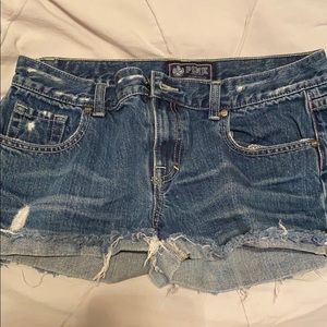 PINK denim shorts